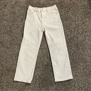 Oraije Paris Cropped Jeans Women’s 40L (US 28/29) Cream Cotton Blend Stretch